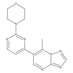 7-Methyl-6-[2-(morpholin-4-yl)pyrimidin-4-yl][1,2,4]triazolo[1,5-a]pyrimidine Structure