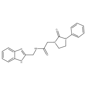 N-((1H-benzo[d]imidazol-2-yl)methyl)-2-(2-oxo-3-phenylimidazolidin-1-yl)acetamide结构式