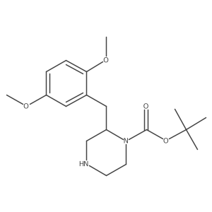 2-(2,5-Dimethoxy-benzyl)-piperazine-1-carboxylic acid tert-butyl ester Structure