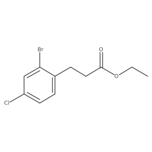 Ethyl 3-(2'-bromo-4'-chlorophenyl)propionate结构式