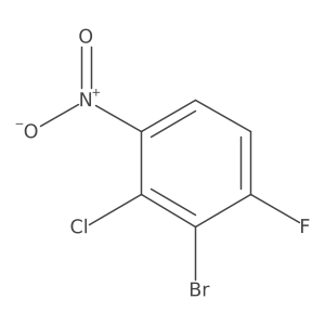 1-Bromo-2-chloro-6-fluoro-3-nitrobenzene结构式