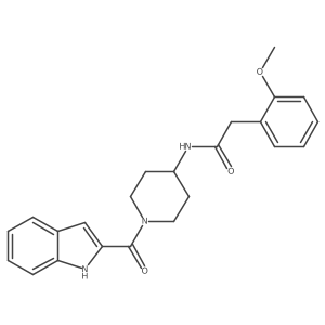 N-[1-(1H-indol-2-ylcarbonyl)piperidin-4-yl]-2-(2-methoxyphenyl)acetamide Structure
