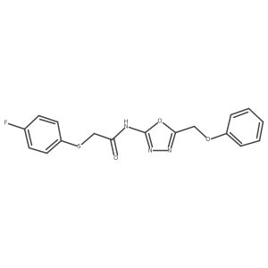 2-((4-fluorophenyl)thio)-N-(5-(phenoxymethyl)-1,3,4-oxadiazol-2-yl)acetamide Structure