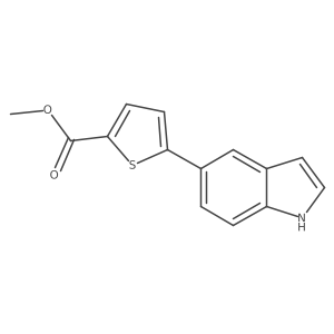 5-(1H-indol-5-yl)-thiophene-2-carboxylic acid methyl ester结构式