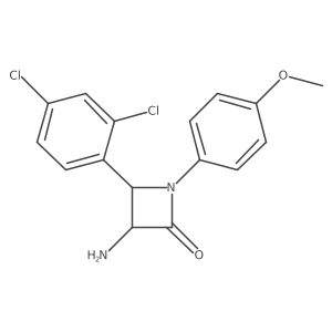 3-Amino-4-(2,4-dichlorophenyl)-1-(4-methoxyphenyl)azetidin-2-one结构式