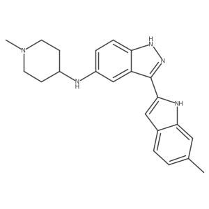 3-(6-methyl-1H-indol-2-yl)-N-(1-methyl-4-piperidinyl)-1H-Indazol-5-amine Structure