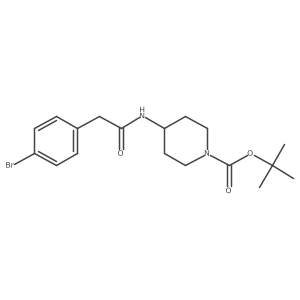 4-[2-(4-Bromo-phenyl)acetylamino]-piperidine-1-carboxylic acid tert-butyl ester Structure