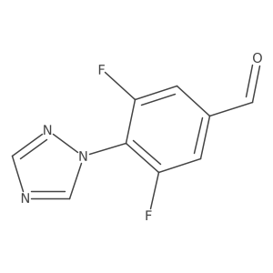 3,5-Difluoro-4-(1H-1,2,4-triazol-1-YL)benzaldehyde Structure