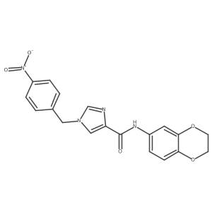 N-(2,3-dihydro-1,4-benzodioxin-6-yl)-1-(4-nitrobenzyl)-1H-imidazole-4-carboxamide Structure