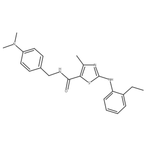 N-[4-(dimethylamino)benzyl]-2-[(2-ethylphenyl)amino]-4-methyl-1,3-thiazole-5-carboxamide结构式