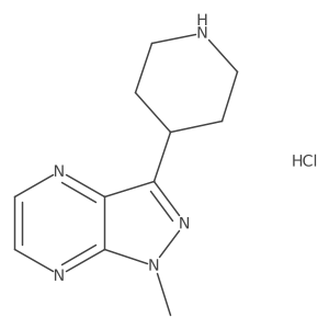1-Methyl-3-piperidin-4-yl-1H-pyrazolo[3,4-b]pyrazine hydrochloride结构式