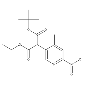 tert-Butyl ethyl (6-nitro-4-methylpyridin-3-yl)propanedioate Structure