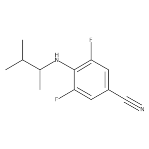 3,5-Difluoro-4-((3-methylbutan-2-yl)amino)benzonitrile结构式