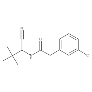 2-(3-chlorophenyl)-N-(1-cyano-2,2-dimethylpropyl)acetamide结构式