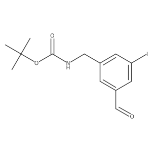 Tert-butyl 3-formyl-5-iodobenzylcarbamate Structure