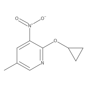 2-(Cyclopropyloxy)-5-methyl-3-nitropyridine结构式