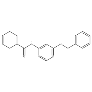 N-(6-(benzyloxy)pyrimidin-4-yl)cyclohex-3-enecarboxamide结构式