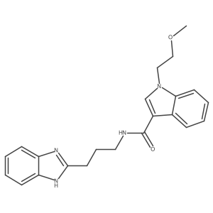 N-[3-(1H-benzimidazol-2-yl)propyl]-1-(2-methoxyethyl)-1H-indole-3-carboxamide Structure
