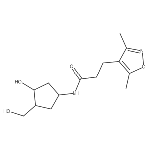 3-(3,5-dimethylisoxazol-4-yl)-N-(3-hydroxy-4-(hydroxymethyl)cyclopentyl)propanamide Structure