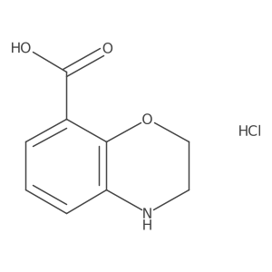 3,4-dihydro-2H-1,4-benzoxazine-8-carboxylic acid hydrochloride Structure
