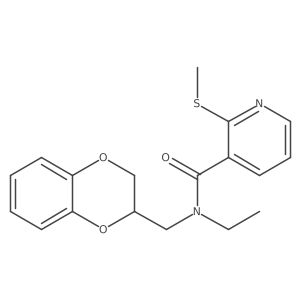 N-[(2,3-dihydro-1,4-benzodioxin-2-yl)methyl]-N-ethyl-2-(methylsulfanyl)pyridine-3-carboxamide Structure