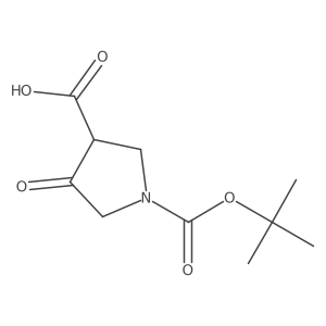 N-Boc-4-Oxo-pyrrolidine-3-carboxylic acid Structure