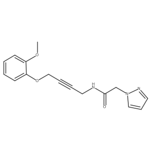 N-(4-(2-methoxyphenoxy)but-2-yn-1-yl)-2-(1H-pyrazol-1-yl)acetamide Structure