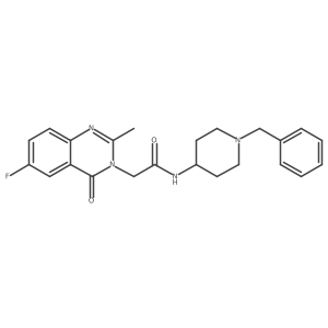 N-(1-benzylpiperidin-4-yl)-2-(6-fluoro-2-methyl-4-oxoquinazolin-3(4H)-yl)acetamide结构式