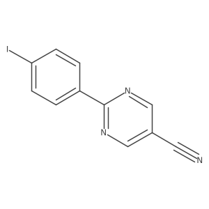 2-(4-Iodophenyl)pyrimidine-5-carbonitrile结构式