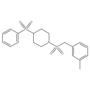 1-((3-Methylbenzyl)sulfonyl)-4-(phenylsulfonyl)piperidine结构式