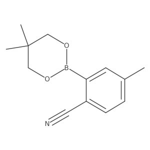 2-(5,5-Dimethyl-1,3,2-dioxaborinan-2-yl)-4-methylbenzonitrile结构式