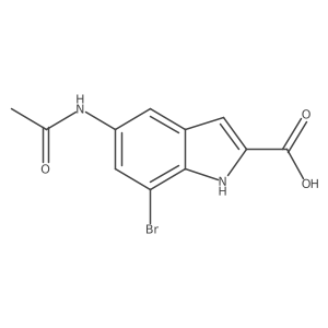 5-(Acetylamino)-7-bromo-1H-indole-2-carboxylic acid Structure