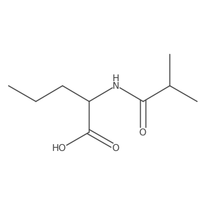 (2S)-2-(2-methylpropanamido)pentanoic acid结构式