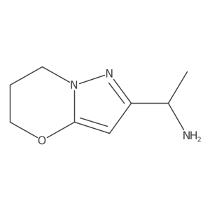 1-{5H,6H,7H-pyrazolo[3,2-b][1,3]oxazin-2-yl}ethan-1-amine结构式