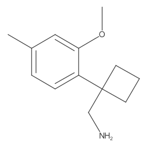 [1-(2-Methoxy-4-methylphenyl)cyclobutyl]methanamine结构式