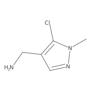 (5-Chloro-1-methyl-1H-pyrazol-4-yl)methanamine结构式