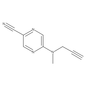 5-[Methyl(prop-2-yn-1-yl)amino]pyrazine-2-carbonitrile Structure