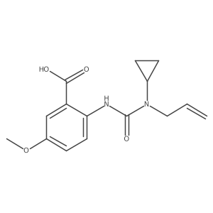 Benzoic acid, 2-[[(cyclopropyl-2-propen-1-ylamino)carbonyl]amino]-5-methoxy- Structure