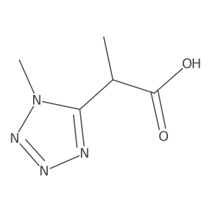 2-(1-methyl-1H-1,2,3,4-tetrazol-5-yl)propanoic acid结构式