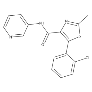 5-(2-chlorophenyl)-2-methyl-N-(3-pyridyl)-1,3-thiazole-4-carboxamide Structure