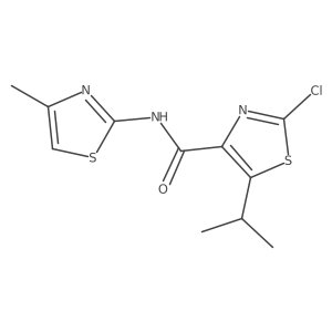 2-chloro-N-(4-methyl-1,3-thiazol-2-yl)-5-(propan-2-yl)-1,3-thiazole-4-carboxamide结构式