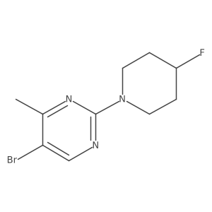 5-Bromo-2-(4-fluoro-1-piperidinyl)-4-methylpyrimidine结构式