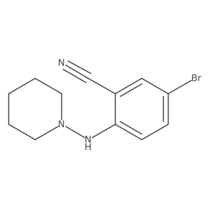 5-Bromo-2-(piperidin-1-ylamino)benzonitrile结构式
