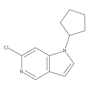 6-chloro-1-cyclopentyl-1H-pyrrolo[3,2-c]pyridine结构式