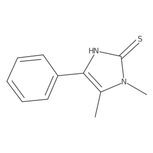 1,3-dihydro-1,5-dimethyl-4-phenyl-2H-imidazole-2-thione Structure