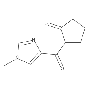 2-(1-Methyl-1H-imidazole-4-carbonyl)cyclopentan-1-one结构式