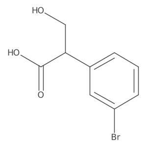 2-(3-Bromophenyl)-3-hydroxypropanoic acid结构式