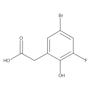 5-Bromo-3-fluoro-2-hydroxyphenylacetic acid结构式