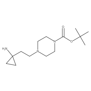 Tert-butyl 4-[2-(1-aminocyclopropyl)ethyl]piperazine-1-carboxylate Structure