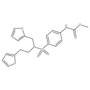 methyl (4-(N-(furan-2-ylmethyl)-N-(2-(thiophen-2-yl)ethyl)sulfamoyl)phenyl)carbamate Structure